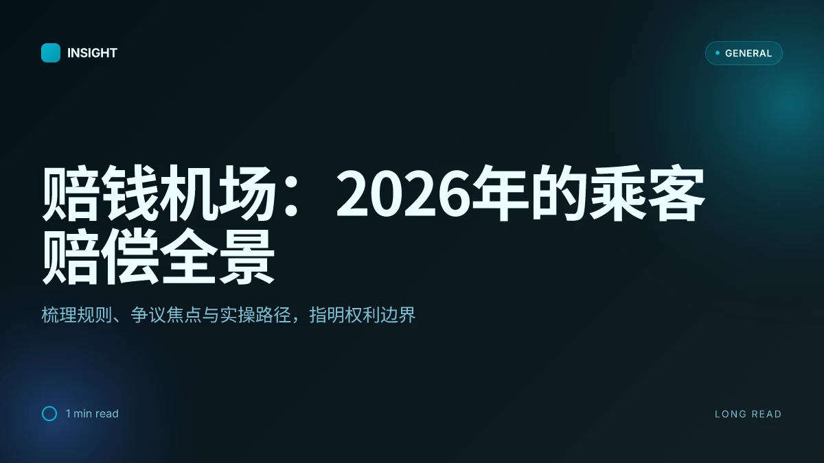 赔钱机场:2026年的乘客赔偿争议全景与规则解读