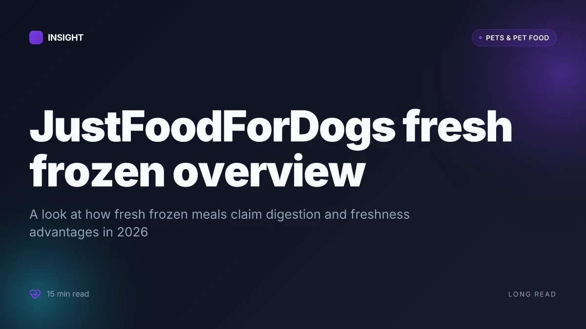 What makes JustFoodForDogs fresh frozen dog food stand out in 2026