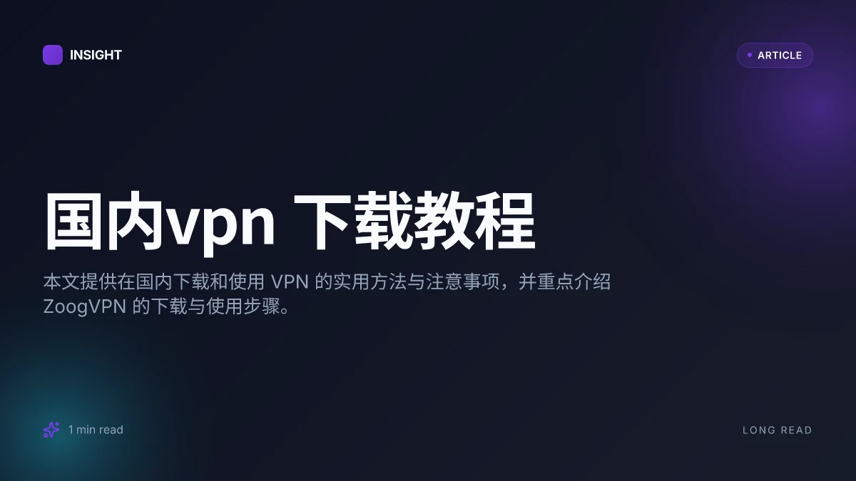国内VPN 下载教程